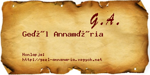 Geél Annamária névjegykártya